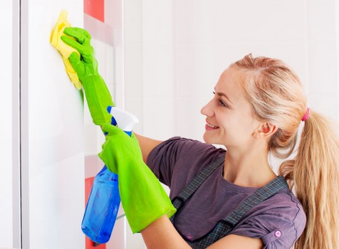 Technician treating pet stain odour on a carpet in Marylebone