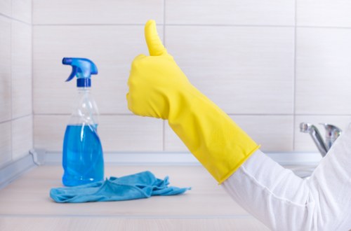 Professional office cleaning service in a Marylebone workplace reception area
